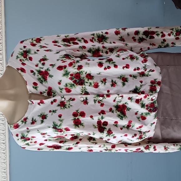 Cute Shabby Chic Button Down Sweater - Picture 1 of 6